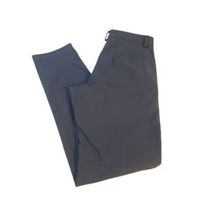 AHA Active Mens Slim Chino Pants Gray 30 Flat Front Slash Pockets‎ Mid Rise